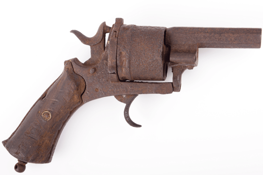 a Very Old and Rusted Firearm